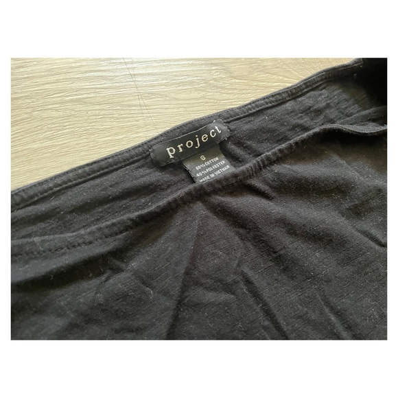 Project Black Cotton Top w/ Tie Sleeves Size Small - Picture 2 of 3